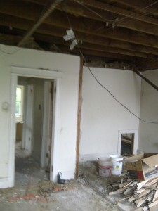 I also decided to remove the wall which separated two small rooms on the second floor.