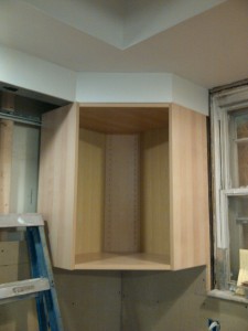 I lucked out on the soffit to corner cabinet measurement. Ikea's product information can also be a puzzle.