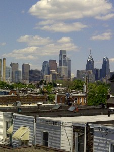 My rooftop view. I started to remove the five layers of flat roof and was called back to work. So I hired a roofer to finish the job.